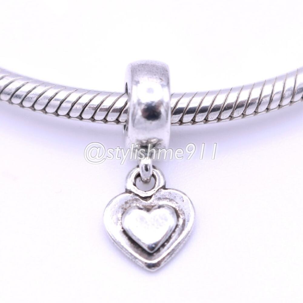 Authentic PANDORA Silver Heart Dangle - 790373